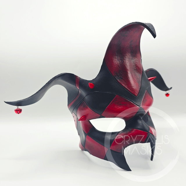Harlequin mask Red and Black