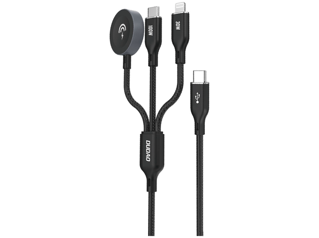Dudao A12Max+ ladekabel Lightning/USB-C/Trådløs 100W Black