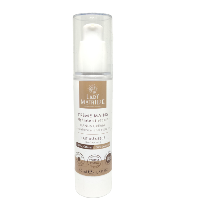Crème pour les mains au lait d&#039;ânesse