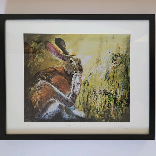 Rise &amp; Shine' Hare- Limited Edition Art Print, 40 x50cm