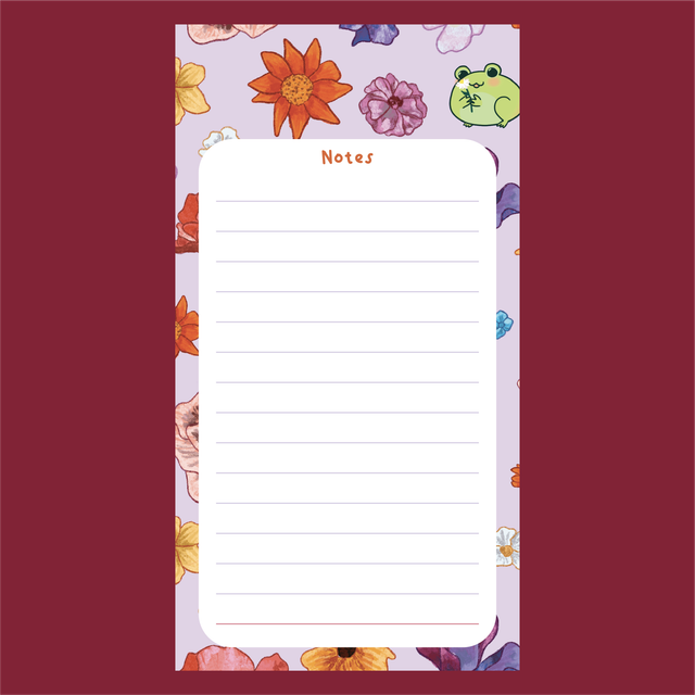 Grand memo pad - fleurs