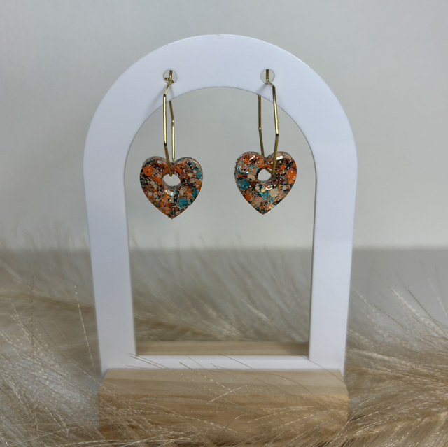 Pampilles paillettes orange 