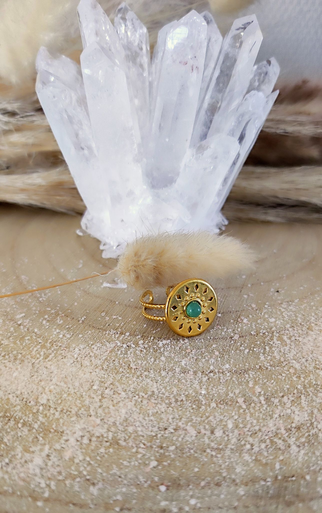 Bague Oasine Aventurine verte