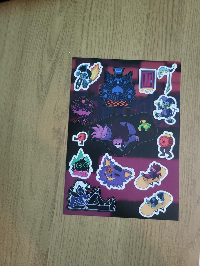 Deltarune CH1 A5 Sticker Sheet