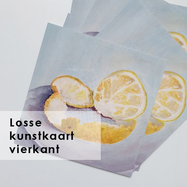 Losse postkaart Citroentje! - vierkant (zonder envelop) 