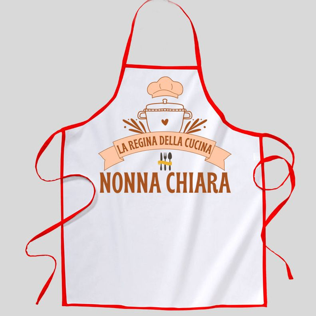 Personalizza il grembiule con il nome della tua regina dei fornelli