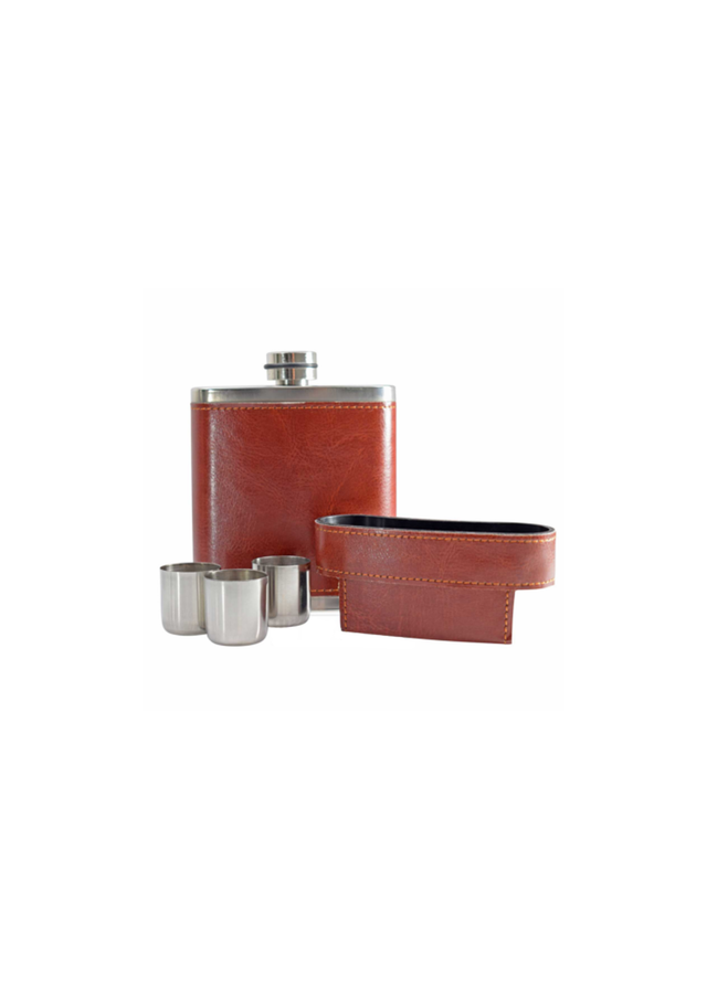 8oz PU Leather Hip Flask