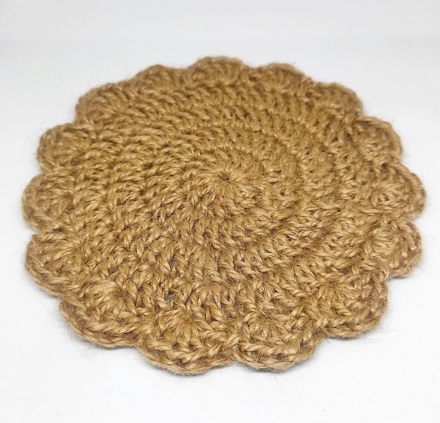 petit centre de table fleur - jute