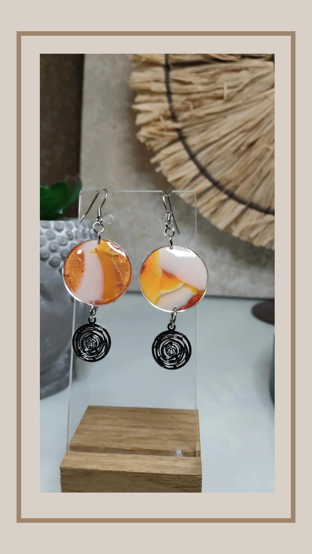 Boucles d&#039;oreilles sunset pop double rond 