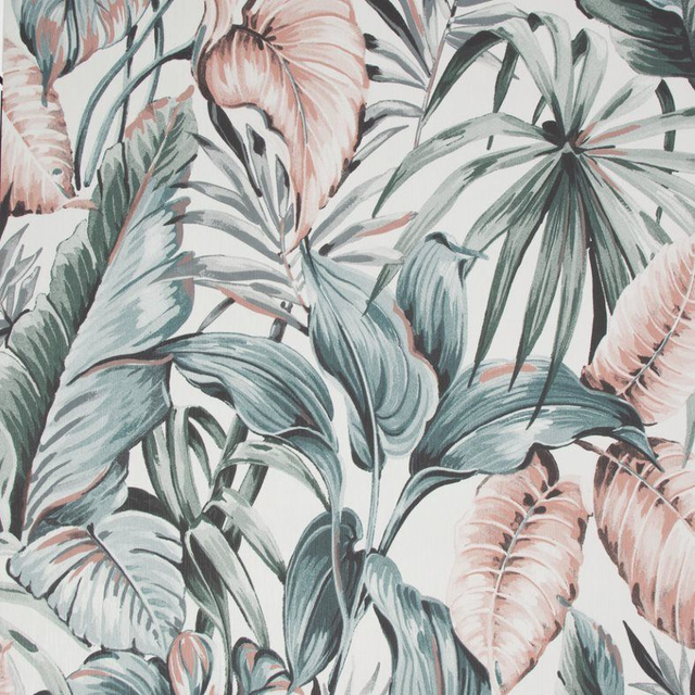 Leaves Exotique - Light Grey/ Pink