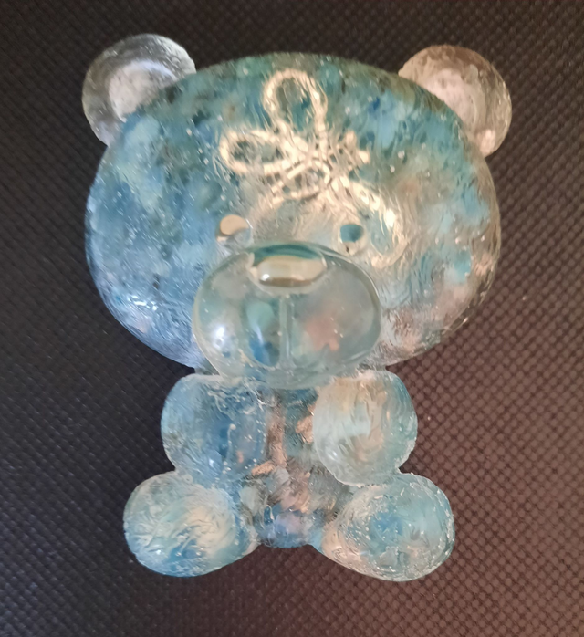 Ourson Apatite bleue / Sélénite