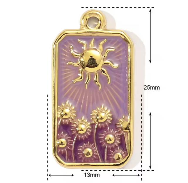 Charm sole e tarassaco lilla 