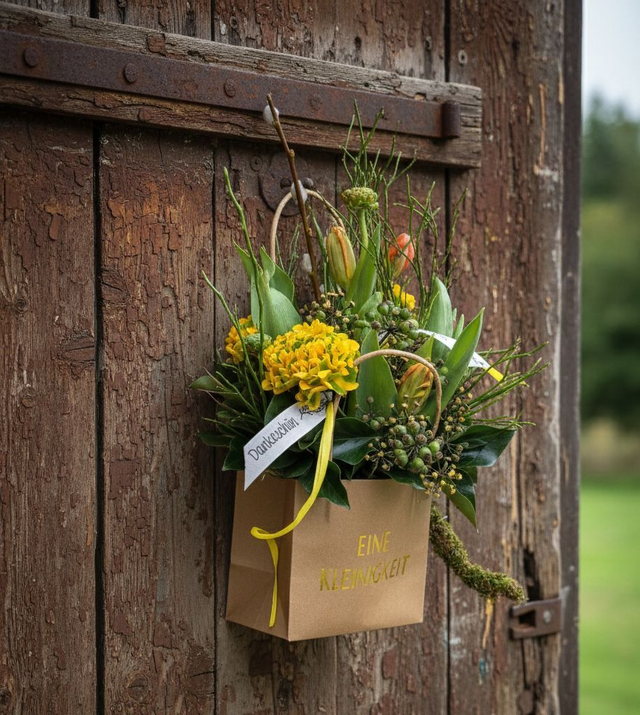 "Unsere Kleinigkeit" mit frischen Blüten der Saison