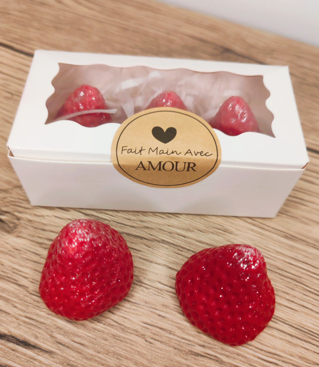 Coffret de 3 fondants fraises des bois