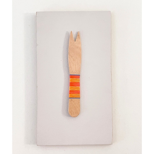 Chip fork 6 - small 3D wall sculpture