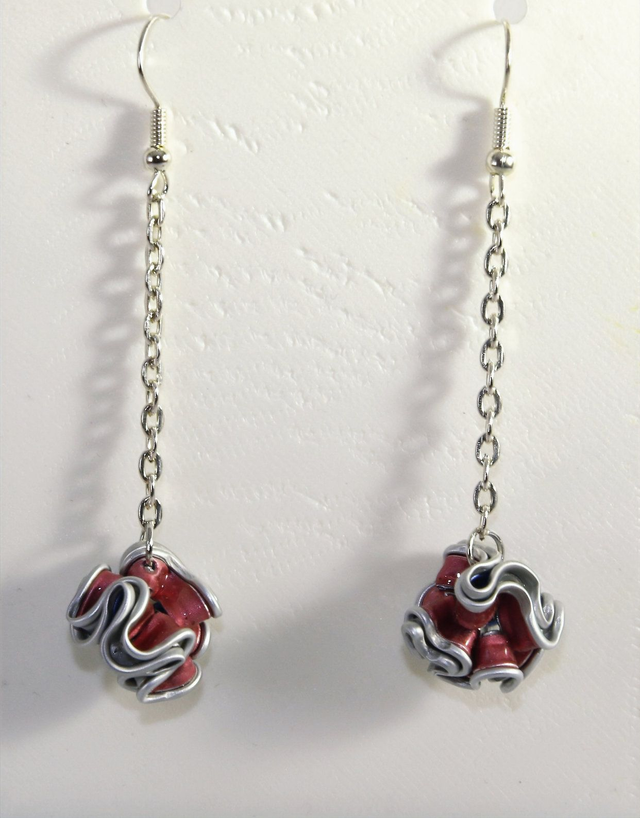 Boucles d'oreilles upcycling