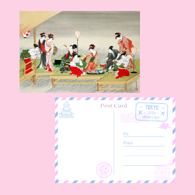 Postal Arte Japonés