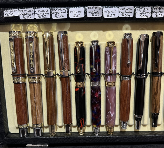 Handmade Wooden &amp; Acrylic Rollerball Pens (various prices)