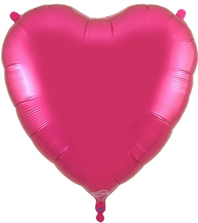 36" FUCHSIA HEART FOIL