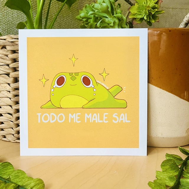 Print cuadrado “Todo me male sal”