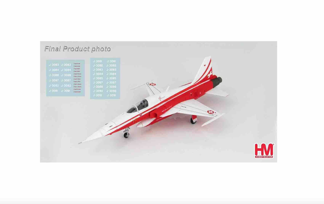 F-5E Tiger II Patrouille Suisse 2021 mit Decals für 9 Maschinen 