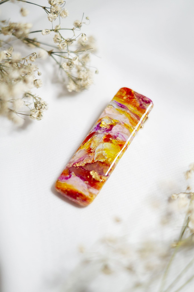 Coloris mistral - Barrette rectangle 