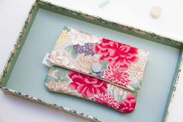 Monedero pequeño Chrysanthemum Claret