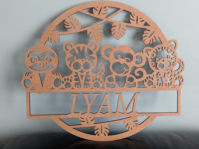 Cadre Animaux Jungle personnalisable 