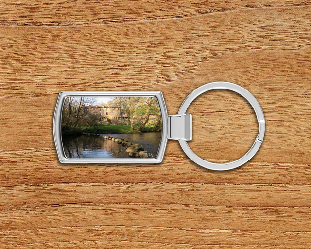 "Stepping Stones at the Tin Mill at Deepcar" Keyring   