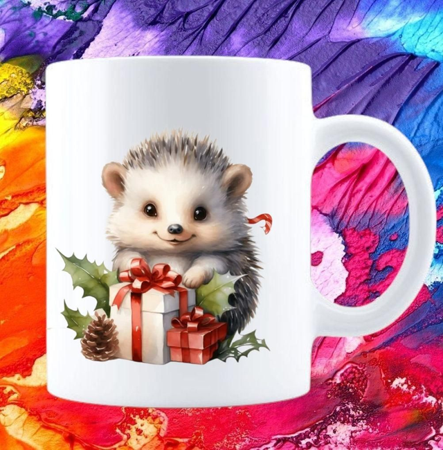 Keramik Kaffeebecher Weihnachtsigel