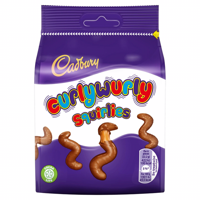 Cadburys Chocolate Curly Wurly Squirles 95G Bag