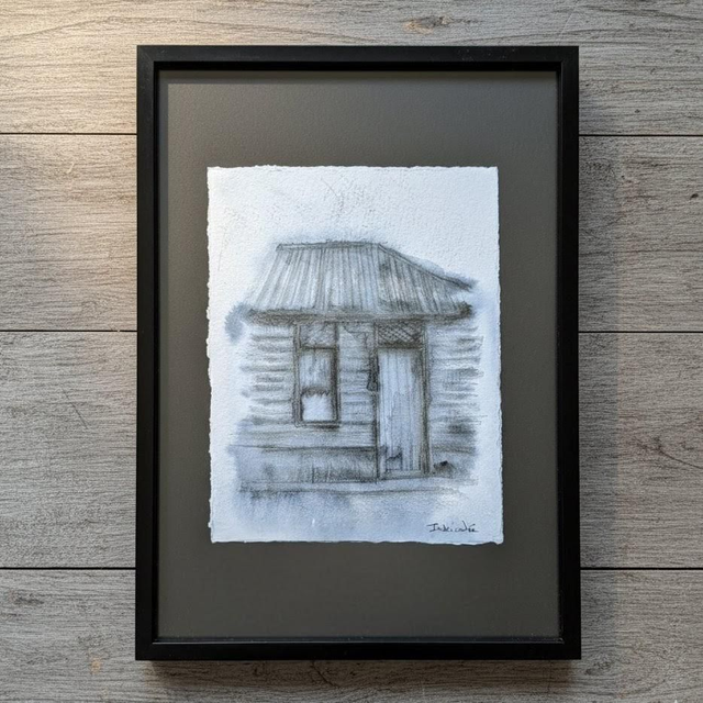 Aquarelle - case créole #1 - Les Trois Ilets - Martinique 