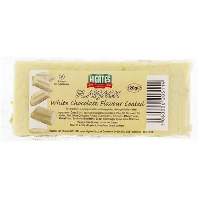 Higates Flapjack White Chocolate 120g