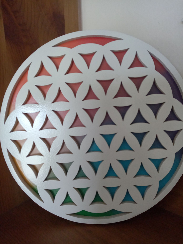 Fleur de vie en bois - 20x20 cms