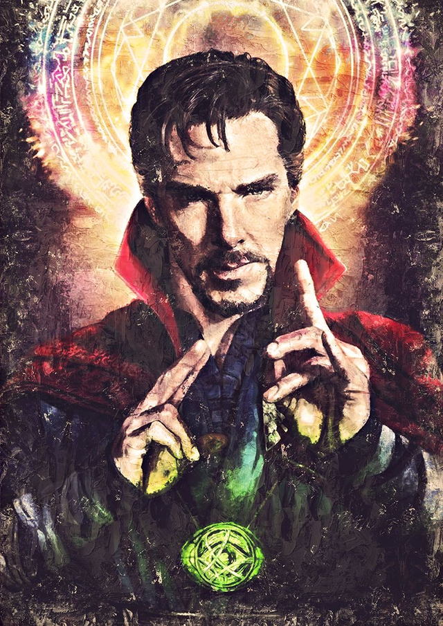 Dr. Strange portrait oil edition 01