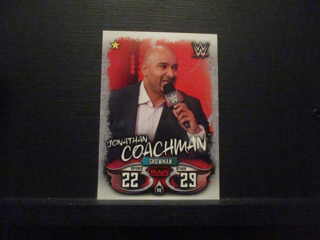 Jonathan Coachman - Raw Slam Attax Live Original Trading Card #112