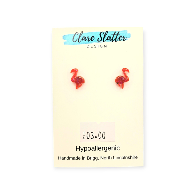 Flamingo stud earrings (1)