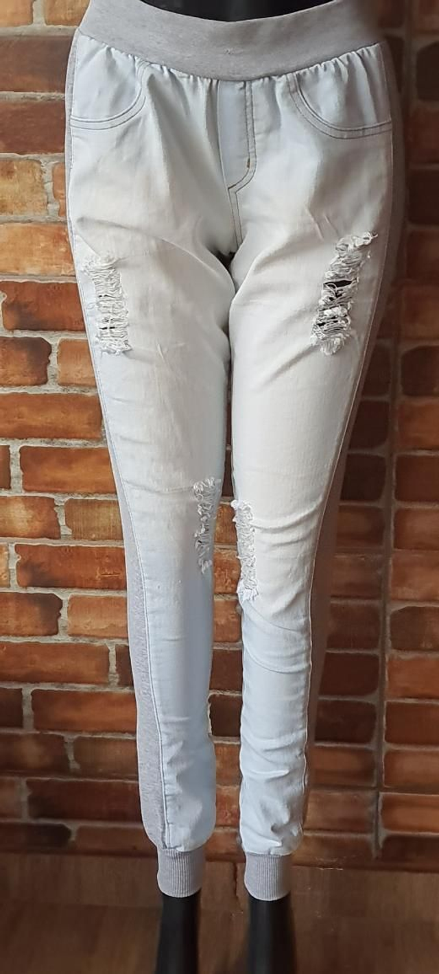 Calça JEANS Rasgada Cor Clara, T/40