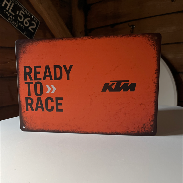 KTM metalen bord - 30x20 cm