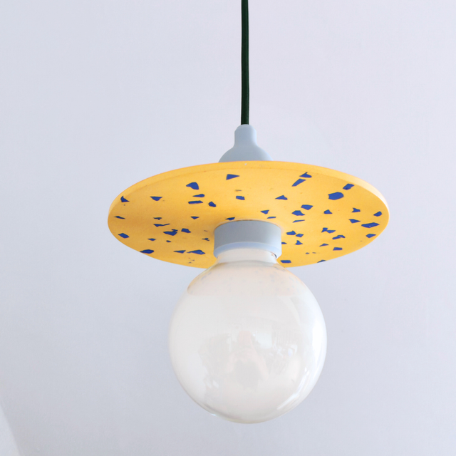 Lampe POPI - Jaune et bleu