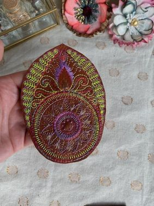Mandala jaune fluo
