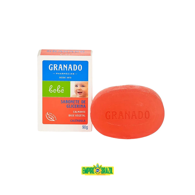 Sabonete em Barra de Glicerina para Bebê Calêndula / Glycerin Bar Soap for Babies Calendula Scent GRANADO 90g