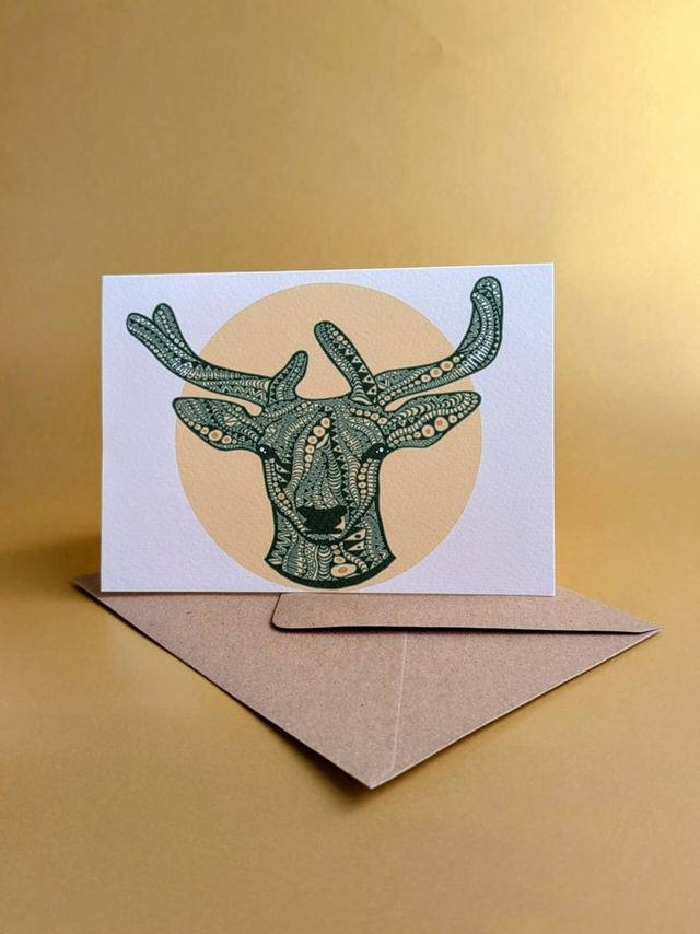 Stag Greeting Card - Winter Collection