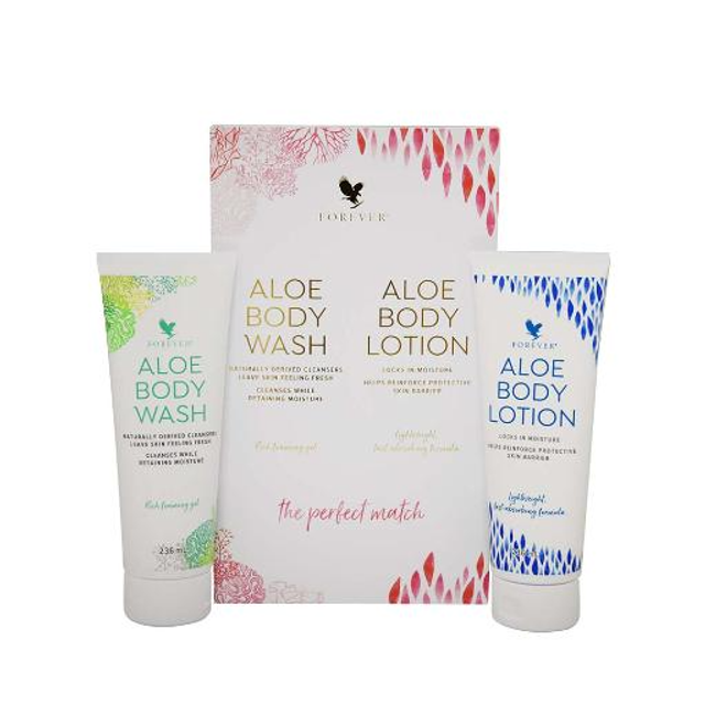 Forever - Aloe Body Wash &amp; Aloe Body Lotion Geschenk-Set