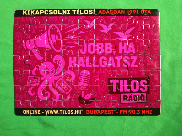 Jigsaw Puzzle - A5 size, Magnetic - Jobb Ha Hallgatsz - Tilos Maraton Glasgow 2025 Edition - All Profit goes to www.tilos.hu 