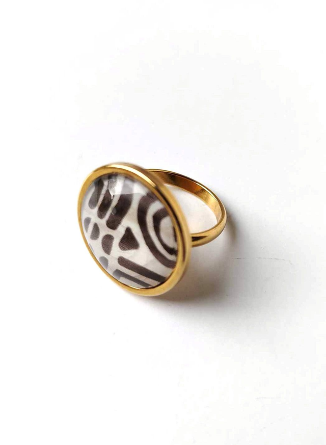 Bague Upcyclée  Papier Recyclé - Géométrique