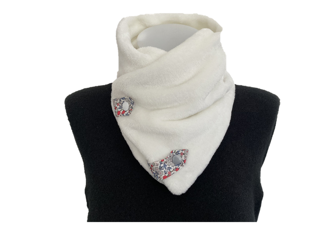 Cache cou doudou adulte blanc adulte Taille unique 