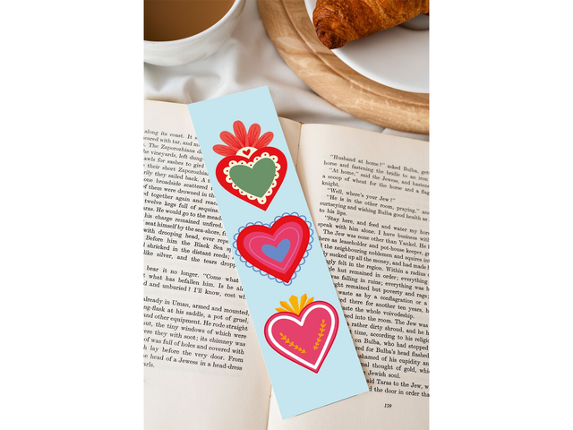 Dose de couleur - Cœurs Marque-page