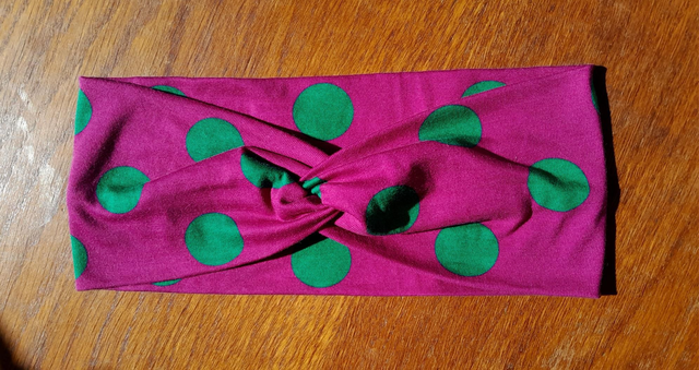 Bandeau jersey coton à pois M