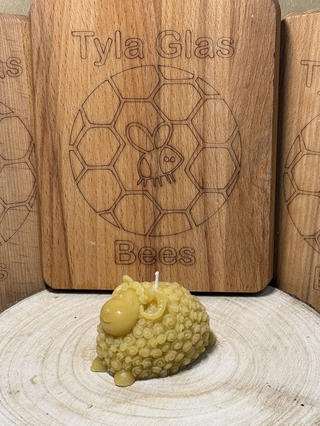 Sheep (Large) Shaped Candle - 100% Beeswax